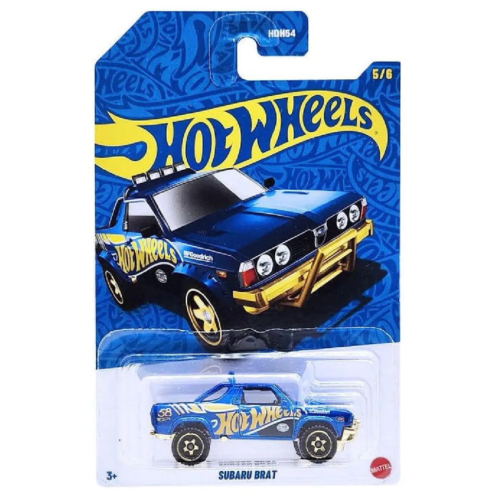 Hot Wheels 55th Anniversary Subaru BRAT Blue Gold 5/6 1:64 Diecast