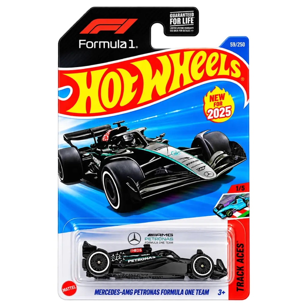 Hot Wheels Mercedes-AMG Petronas F1 Team Black Track Aces 59/250 1:64