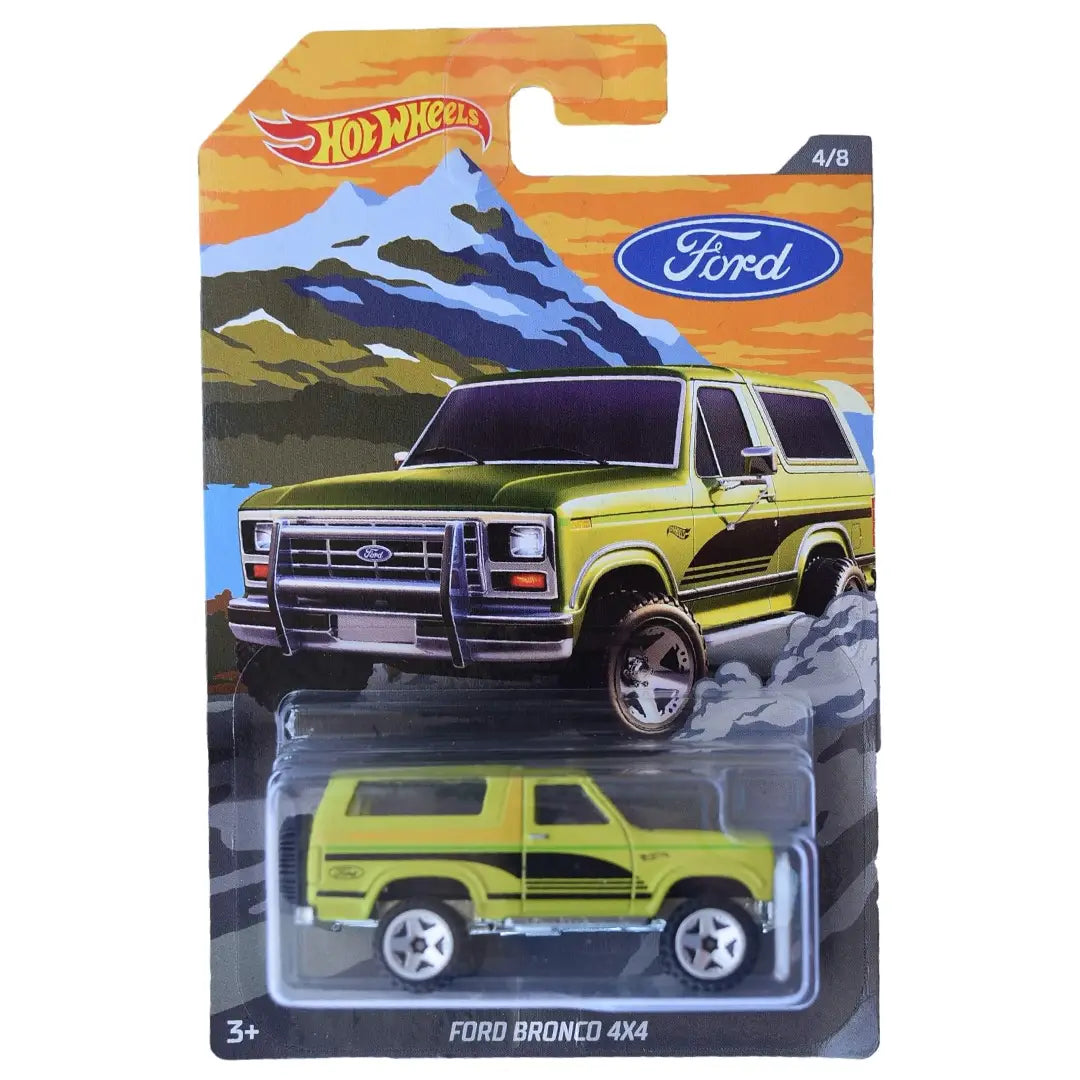 Hot Wheels Ford Bronco 4x4 Lime Green Ford Series 4/8 Diecast