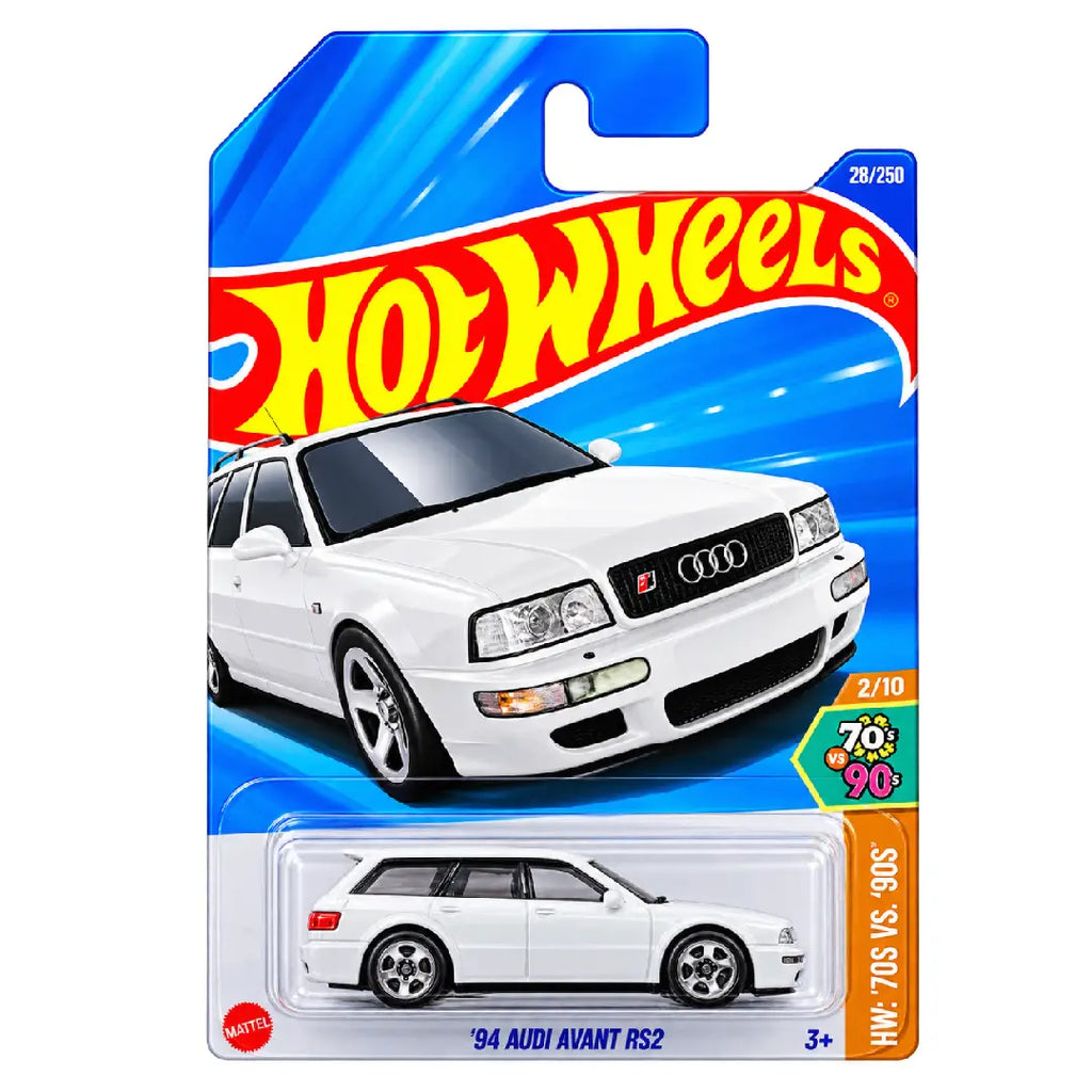 Hot Wheels '94 Audi Avant RS2 White HW 70s vs 90s 29/250 1:64 Diecast
