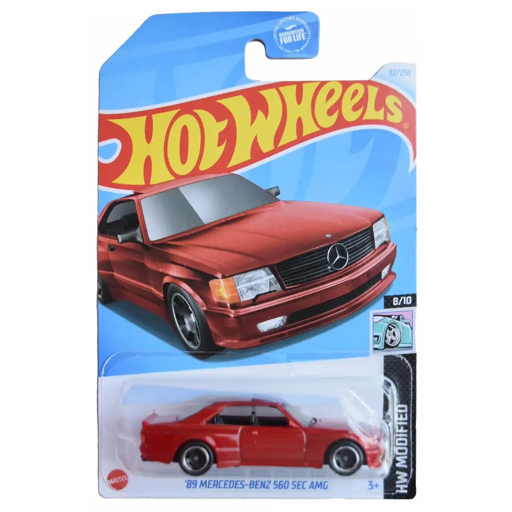 Hot Wheels '89 Mercedes-Benz 560 SEC AMG Red HW Modified 82/250 1:64 Diecast