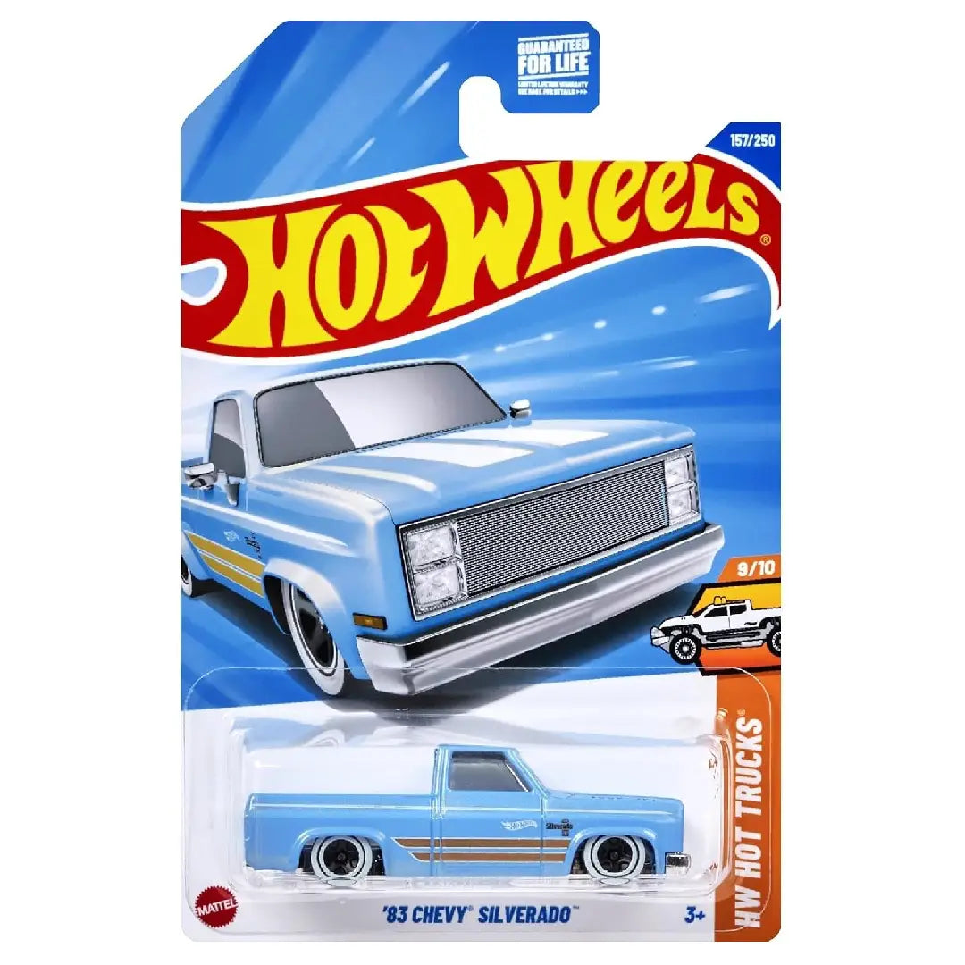 Hot Wheels '83 Chevy Silverado Blue HW Hot Trucks 157/250 1:64 Diecast