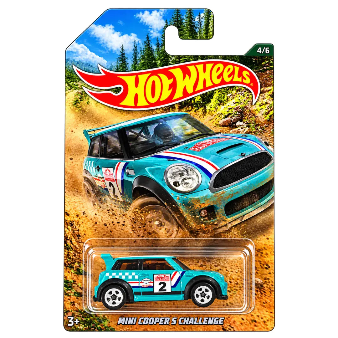 Hot Wheels Mini Cooper S Challenge Aqua Green Rally Edition 4/6 1:64 Diecast