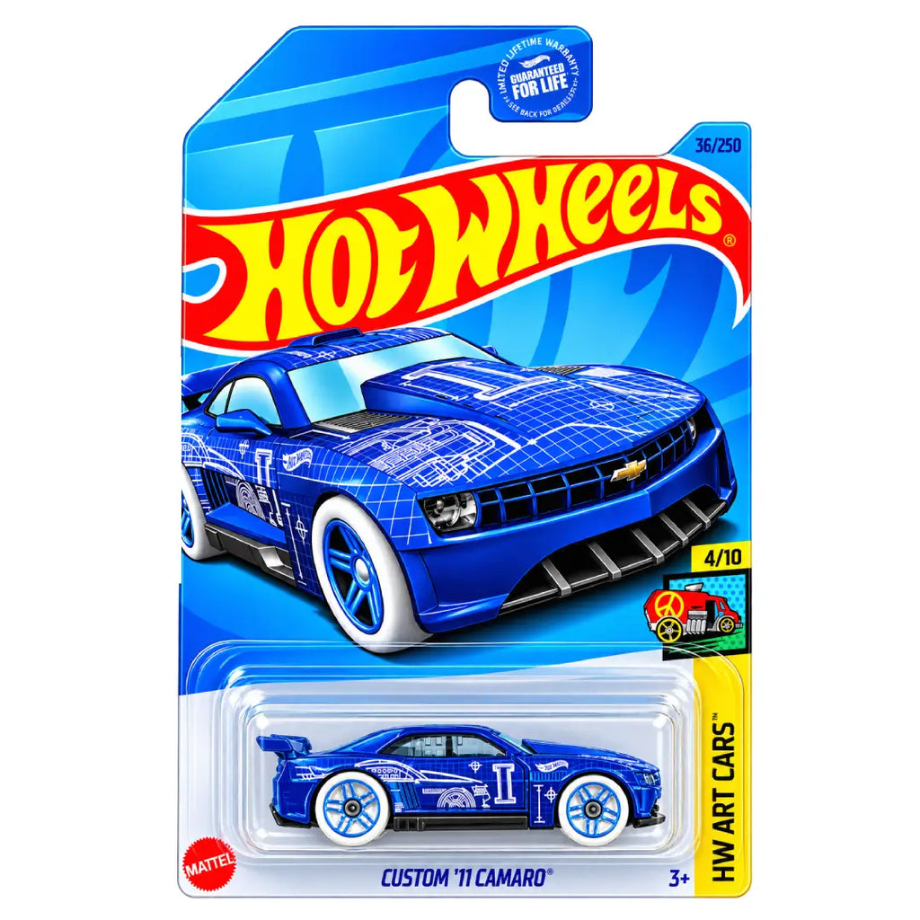Hot Wheels Custom '11 Camaro Blue HW Art Cars 4/10 36/250 1:64 Diecast