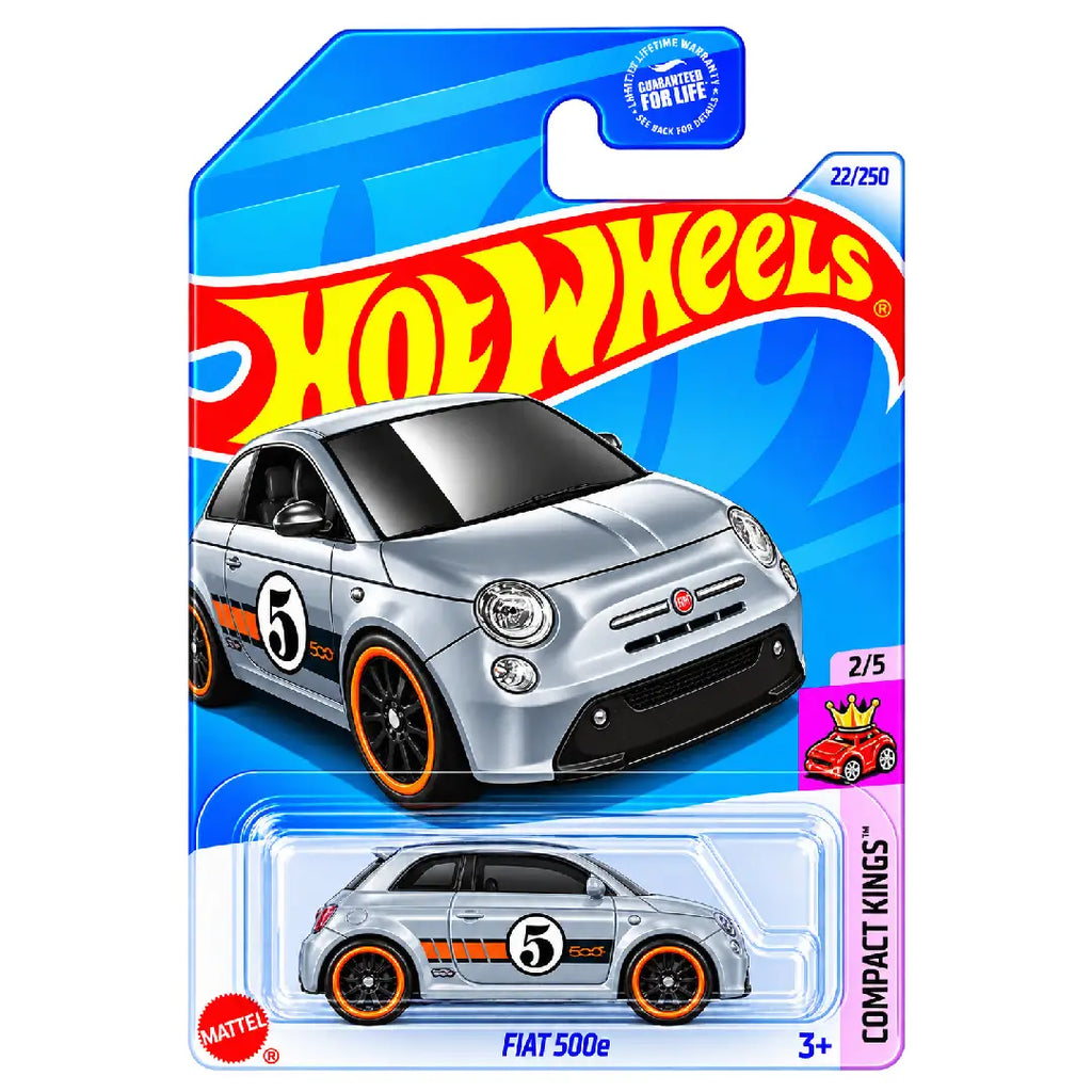 Hot Wheels Fiat 500e Grey Compact Kings 2/5 22/250 1:64 Diecast