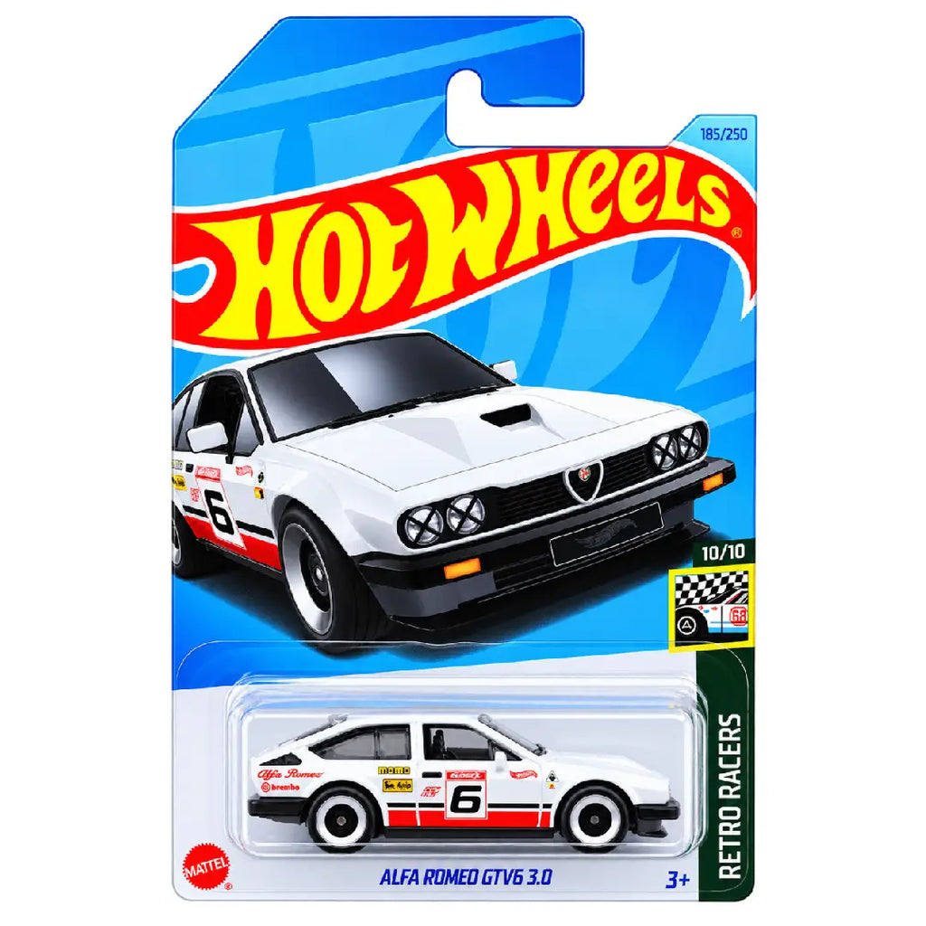 Hot Wheels Alfa Romeo GTV6 3.0 White Retro Racers 10/10 185/250 1:64 Diecast