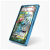A rectangular phone case with rounded corners featuring a detailed, colorful anime-style illustration of a street market scene. The design includes characters, lanterns, and Japanese signage, with a large blank white space in the center for a phone screen insert.