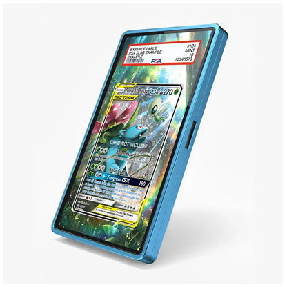 A rectangular phone case with rounded corners featuring a detailed, colorful anime-style illustration of a street market scene. The design includes characters, lanterns, and Japanese signage, with a large blank white space in the center for a phone screen insert.