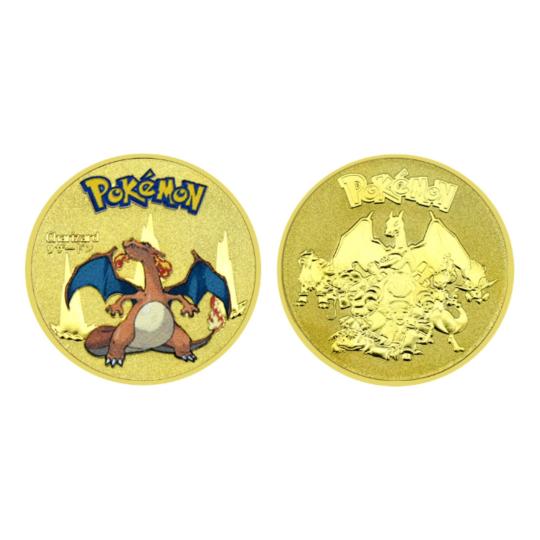Pokémon Gold Collectible Metal Coins – Charizard, Pikachu, Mewtwo & More