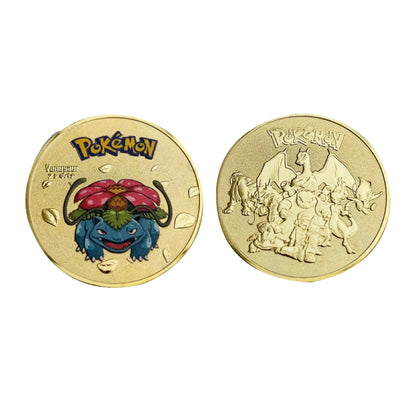 Pokémon Gold Collectible Metal Coins – Charizard, Pikachu, Mewtwo & More