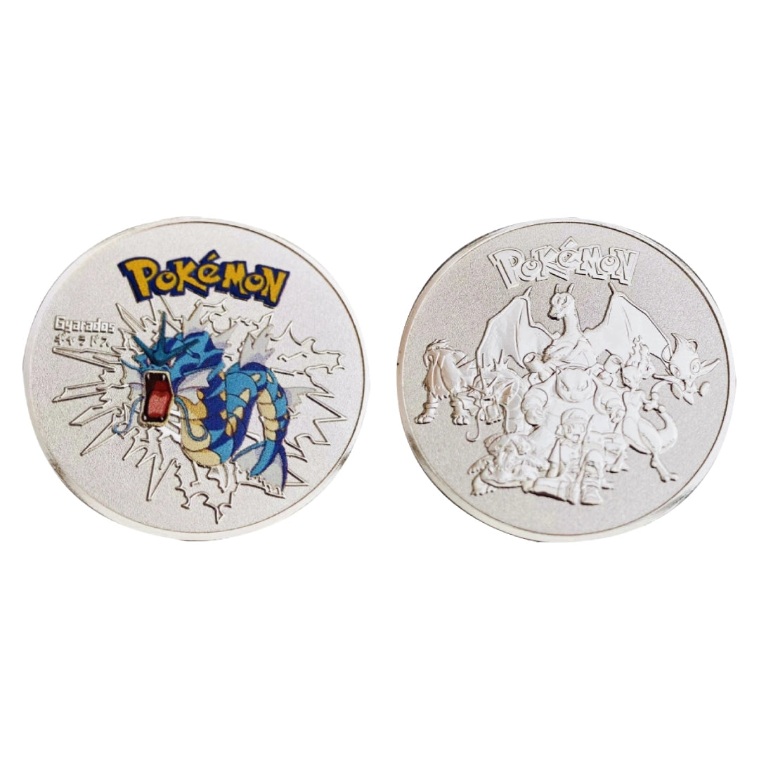 Pokémon Silver Collectible Metal Coin Set – Charizard, Pikachu, Mewtwo & More