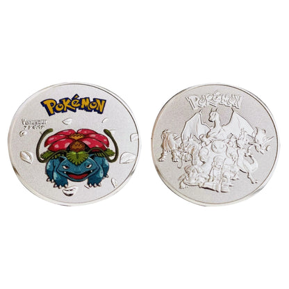Pokémon Silver Collectible Metal Coin Set – Charizard, Pikachu, Mewtwo & More