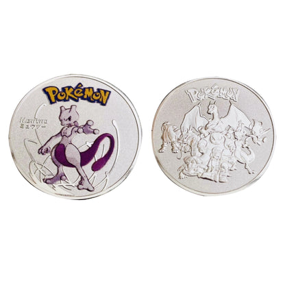 Pokémon Silver Collectible Metal Coin Set – Charizard, Pikachu, Mewtwo & More
