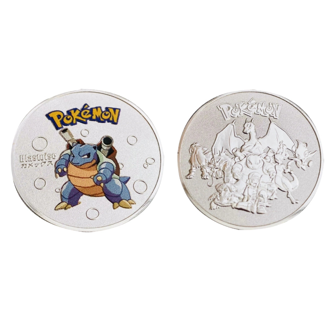 Pokémon Silver Collectible Metal Coin Set – Charizard, Pikachu, Mewtwo & More