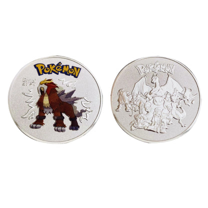 Pokémon Silver Collectible Metal Coin Set – Charizard, Pikachu, Mewtwo & More