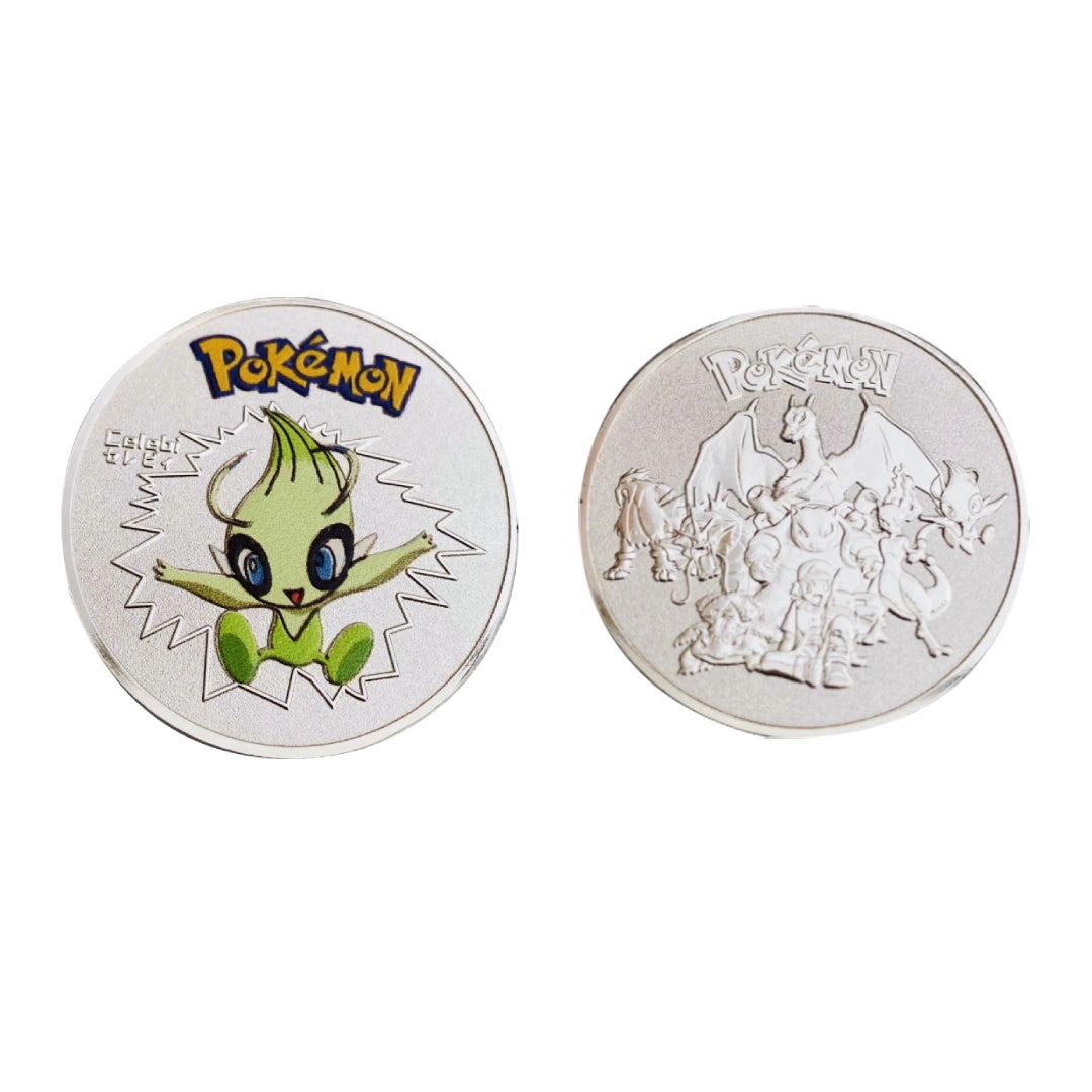 Pokémon Silver Collectible Metal Coin Set – Charizard, Pikachu, Mewtwo & More