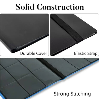 9 Pocket Trading Card Binder – Multi-Color Album with Strap
