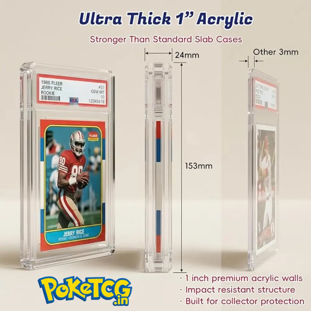 Premium PSA & CGC Magnetic Acrylic Slab Display Case – Crystal Clear Card Protector