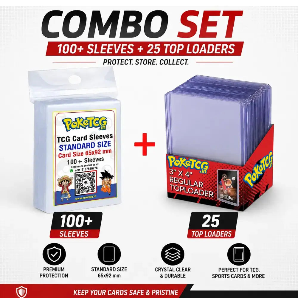 Premium Card Protection Combo – 100+ Card Sleeves & 25 Top Loaders Box