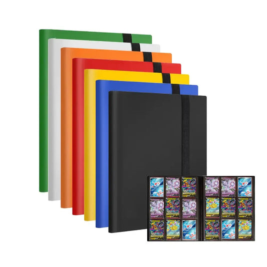 9 Pocket Trading Card Binder – Multi-Color Album with Strap