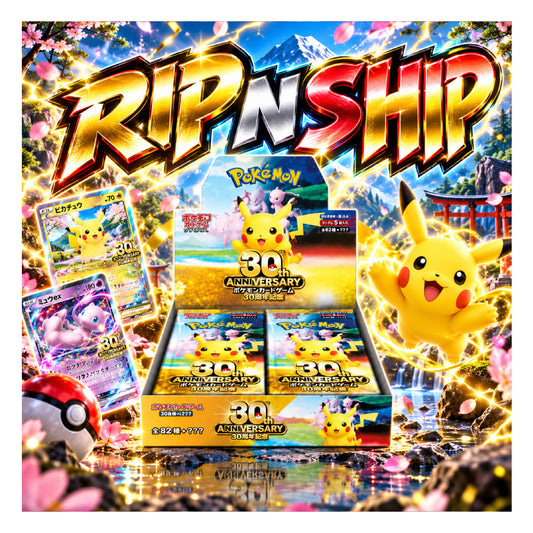 Pokémon TCG 30th Anniversary Japanese Booster Box - Rip & Ship