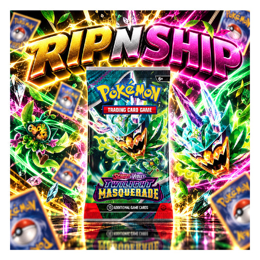 Pokémon TCG: Scarlet & Violet - Twilight Masquerade Collectible Cards Booster Pack | Rip N Ship