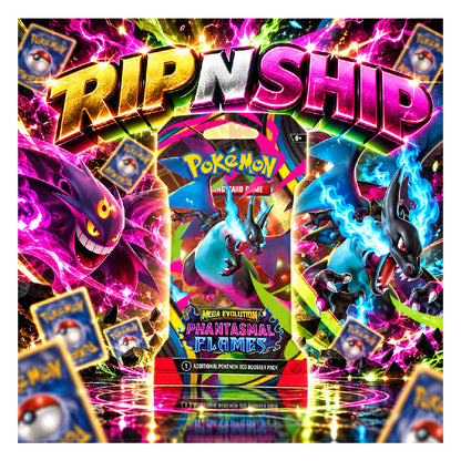 Pokémon TCG: Mega Evolution - Phantasmal Flames Sleeved Booster Pack | Rip N Ship