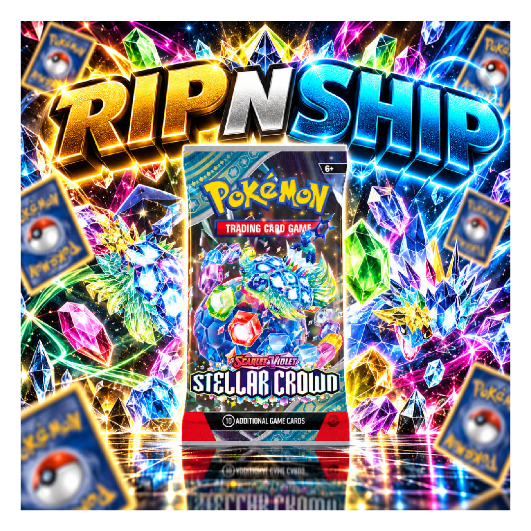 Pokémon TCG: Scarlet & Violet - Stellar Crown Booster Pack - 10 Cards | Rip N Ship