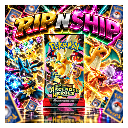 Pokémon TCG: Mega Evolution - Ascended Heroes Booster Pack | Rip N Ship