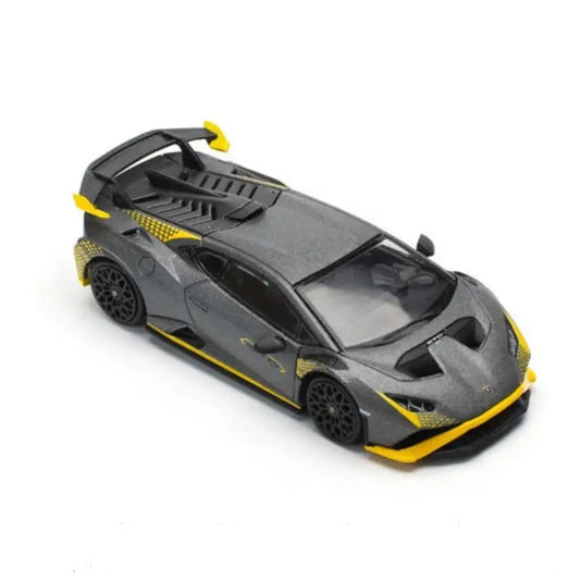 POP RACE Lamborghini Huracán STO Matte Grey PR640242 – 1:64 Premium Supercar Diecast Model Car
