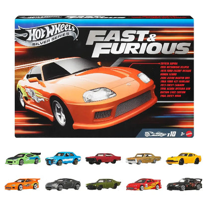 Hot Wheels Fast & Furious Silver Series 10-Pack JCT92-986A 1:64