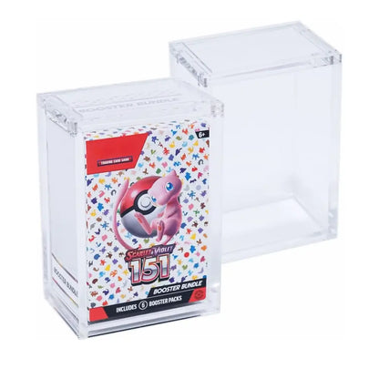 Premium Acrylic Display Case for Pokémon Booster Bundle Boxes – Magnetic Lid, Stackable & UV Protection
