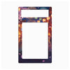 A decorative rectangular picture frame with rounded corners, featuring a colorful illustrated border of lanterns, fireworks, cherry blossoms, and a night street scene. The center and top cutout areas are solid white.