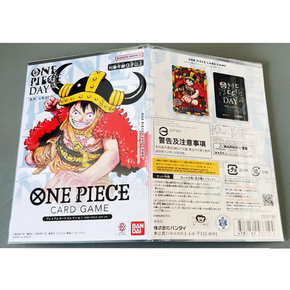 One Piece Card Game packaging with character illustration on a gray background