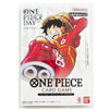 One Piece card game packaging with character design on a white background