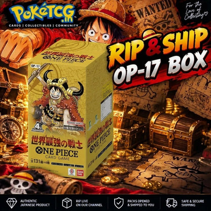 One Piece Card Game The World's Strongest Warriors OP-17 Booster Box Japanese - Rip N Ship