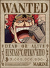 One Piece Eustass Captain Kidd Wanted Poster Dead or Alive Anime Bounty Wall Art Pirate Poster Decor - PokeTCG