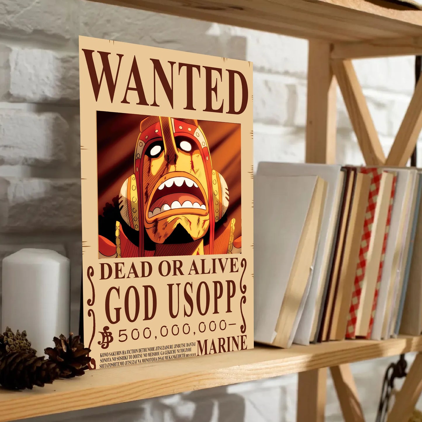 One Piece God Usopp Wanted Poster Dead or Alive Anime Wall Art - PokeTCG