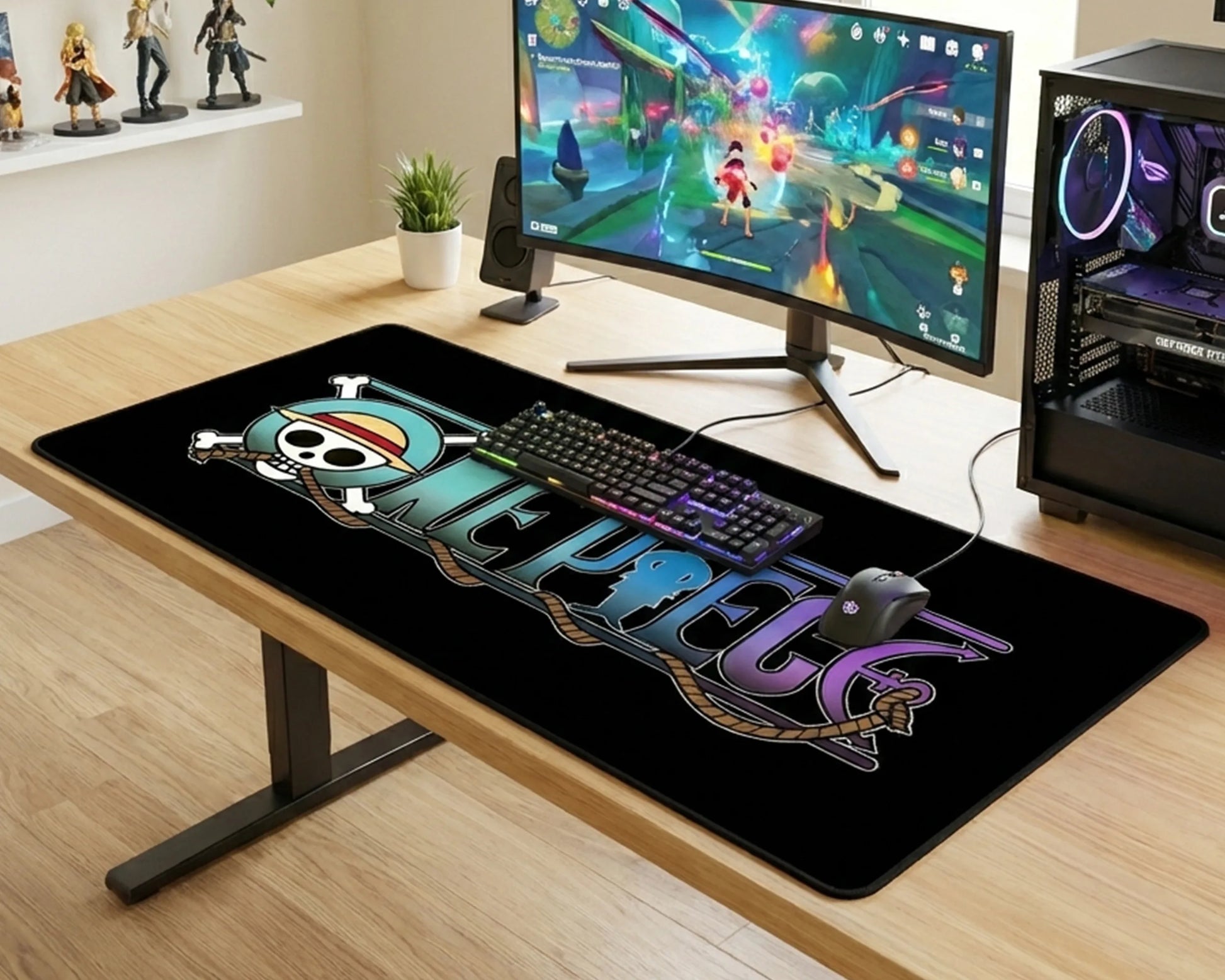 One Piece Gradient Logo Gaming Mousepad Extended Desk Mat - PokeTCG