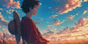 One Piece Luffy Sunset Aesthetic Gaming Mousepad Anime Desk Mat Calm Sky Landscape Design XL - PokeTCG