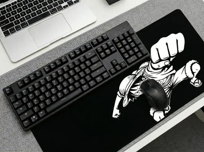 One Piece Minimal Manga Style Gaming Mouse Pad Monochrome Power - PokeTCG