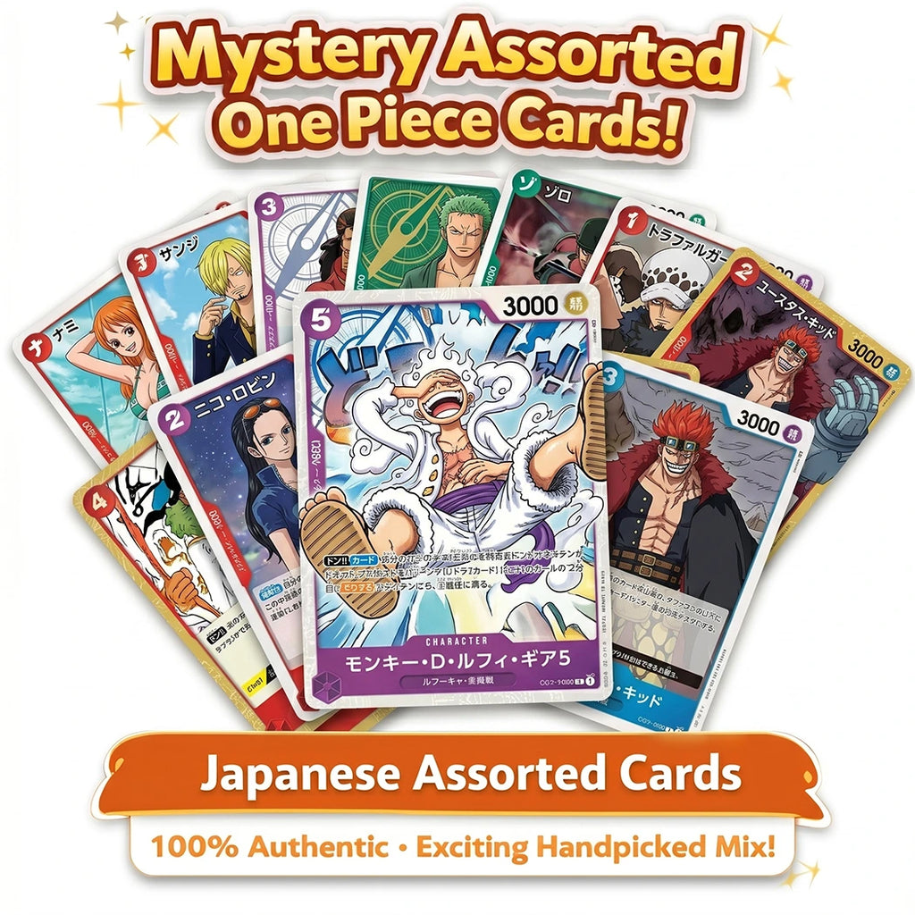Assorted One Piece cards featuring various characters 