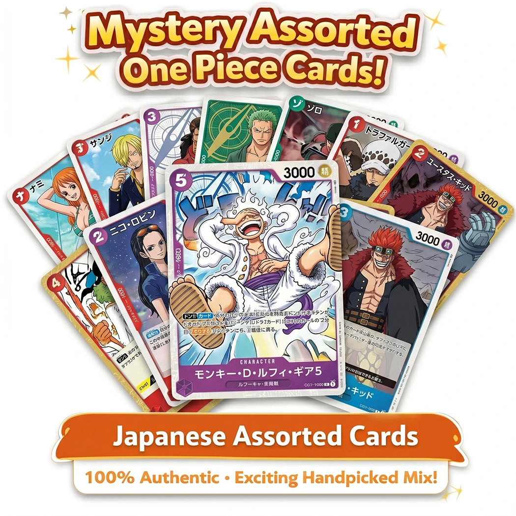 Assorted One Piece cards featuring various characters 