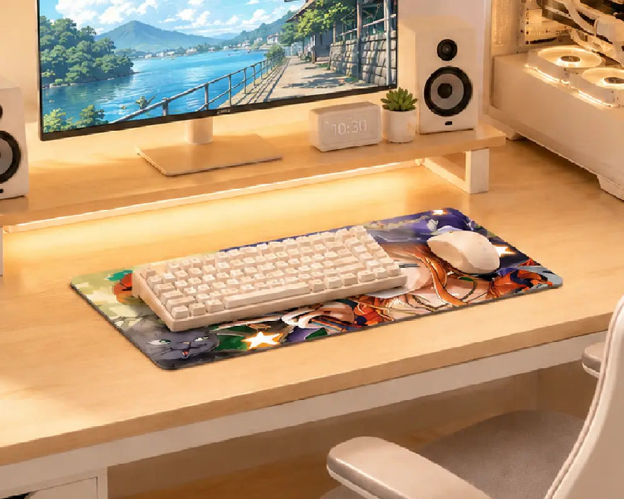 One Piece Nami Gaming Mouse Pad – Large Computer Mousepad & Desk Mat  with desk