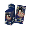 Nintendo Bandai Cardfight! 7 anime trading card booster box set featuring Monkey D. Luffy on the packaging, shown in both box and single card front views against a white background.
