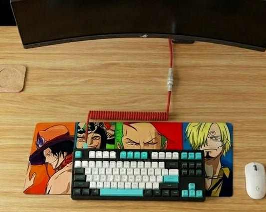 One Piece Pirate Legends Split Panel Mousepad Anime Desk Mat XL Luffy Zoro Sanji Ace Law Design - PokeTCG