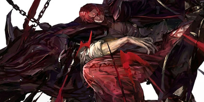 One Piece Shanks Dark Warrior Gaming Mousepad Extended Anime Desk Mat Red Hair Pirate Shadow Art - PokeTCG