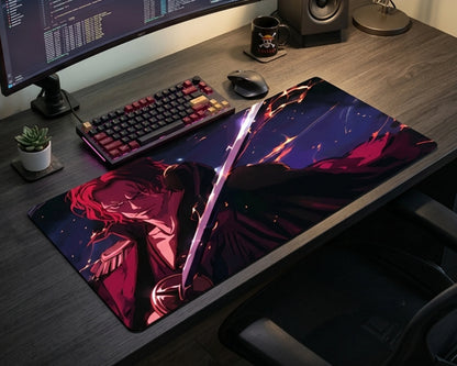 One Piece Shanks Sword Aura Gaming Mousepad Extended Anime Desk Mat Red Hair Pirate Epic Design - PokeTCG