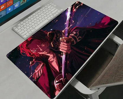 One Piece Shanks Sword Aura Gaming Mousepad Extended Anime Desk Mat Red Hair Pirate Epic Design - PokeTCG