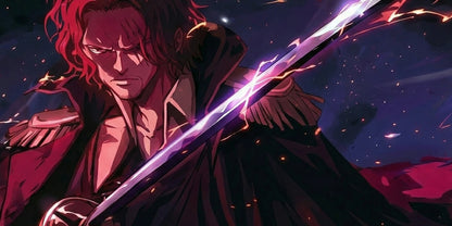 One Piece Shanks Sword Aura Gaming Mousepad Extended Anime Desk Mat Red Hair Pirate Epic Design - PokeTCG